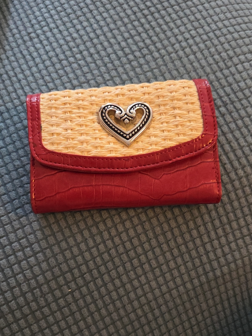 EUC Brighton 3 Fold Red Leather Wallet